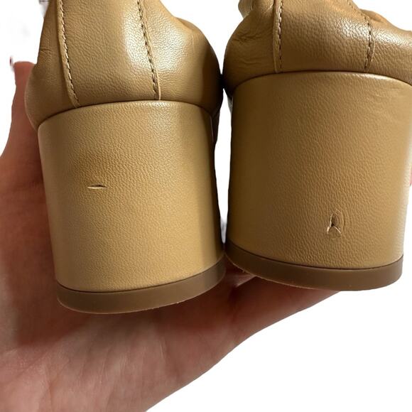 Everlane The Day Heel Light Taupe Sz 8 Block Heel Ballet Inspired NEW w/o Box - Picture 5 of 6